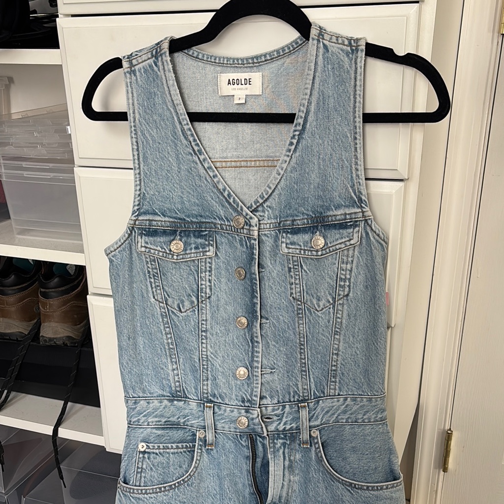 Agolde Light Blue Denim Vest